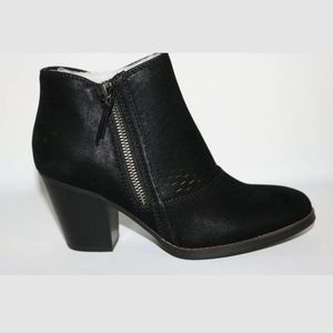 Bare Traps Womens Cacie Ankle Booties Black Block Heel Zipper Cutout 6 M" New